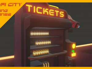 Scifi City Vending Machines Asset Pack 3D Model