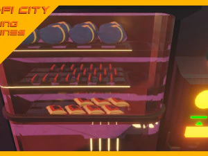 Scifi City Vending Machines Asset Pack 3D Model