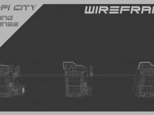 Scifi City Vending Machines Asset Pack 3D Model