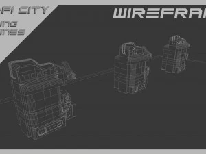 Scifi City Vending Machines Asset Pack 3D Model