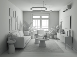 living room 3Dモデル