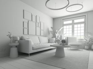 living room 3Dモデル