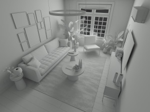 living room 3Dモデル