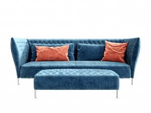 saba italia sofa 3D Model
