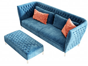 saba italia sofa 3D Model