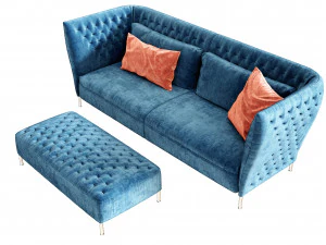 saba italia sofa 3D Model