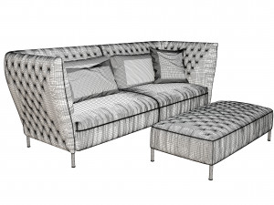 saba italia sofa 3D Model