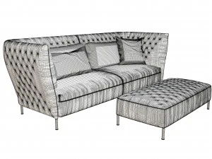 saba italia sofa 3D Model