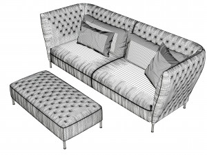 saba italia sofa 3D Model