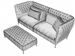 saba italia sofa 3D Model