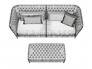 saba italia sofa 3D Model