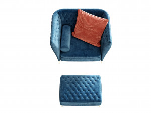 saba italia armchair 3D 模型