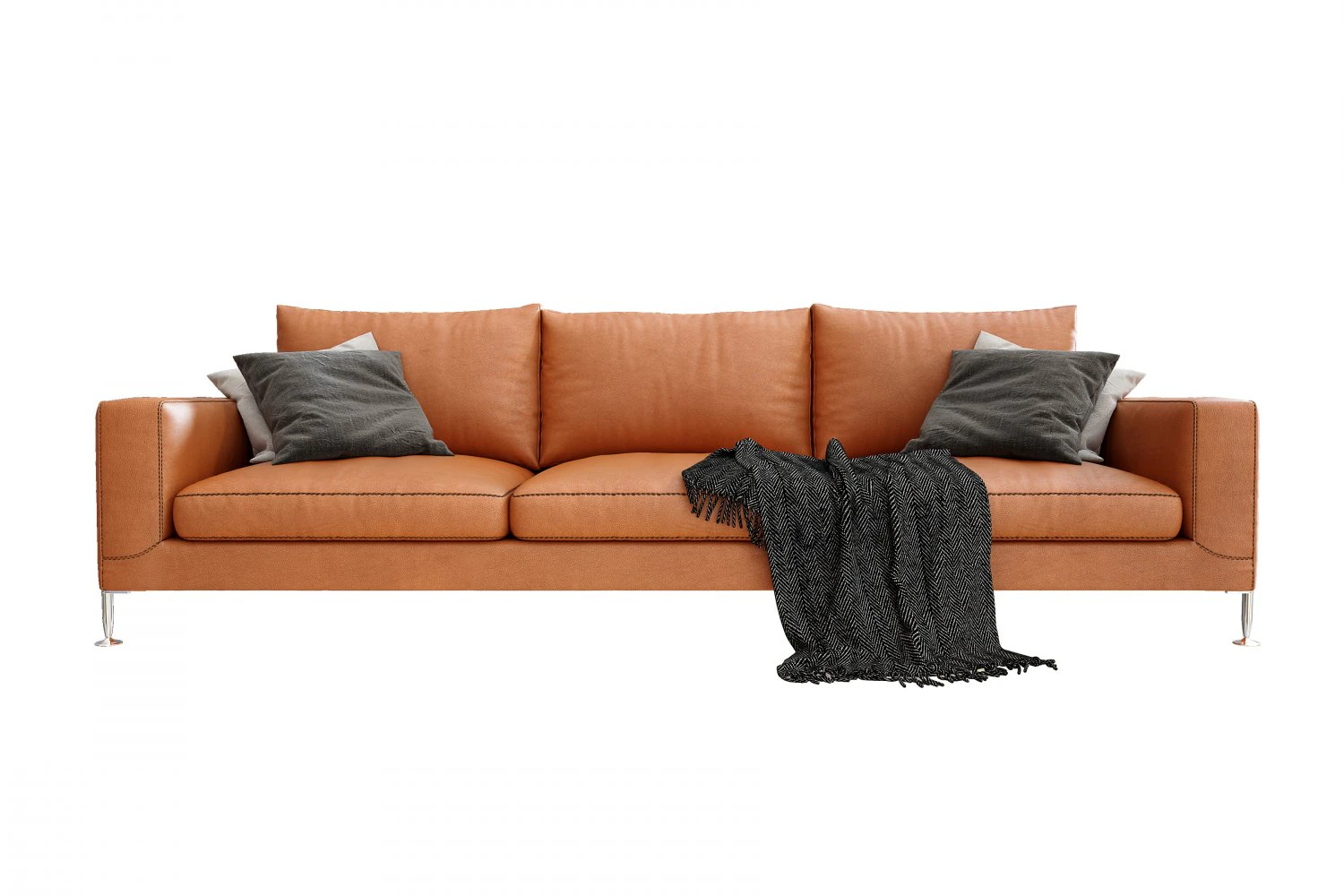 leather sofa 3D Model .c4d .max .obj .3ds .fbx .stl .blend 