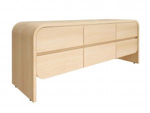 cortez natural floating dresser tv unit 3D Модель