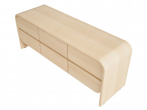 cortez natural floating dresser tv unit 3D Модель