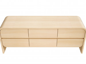 cortez natural floating dresser tv unit 3D Модель