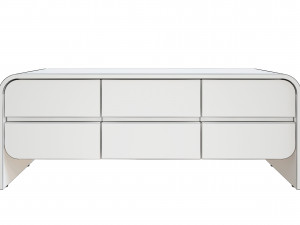 cortez natural floating dresser tv unit 3D Модель