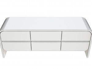 cortez natural floating dresser tv unit 3D Модель