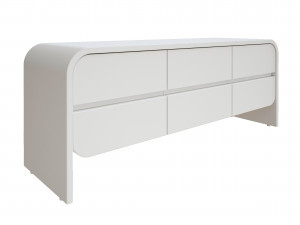 cortez natural floating dresser tv unit 3D Модель