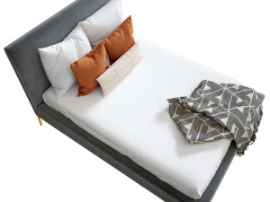 andes deco upholstered bed Modelo 3D