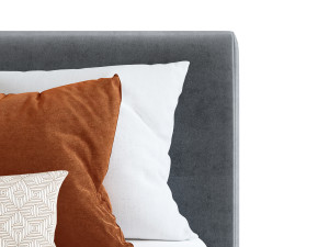 andes deco upholstered bed Modelo 3D