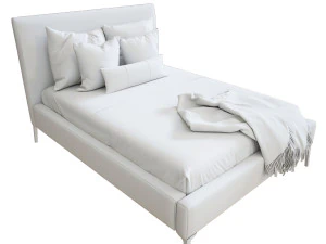 andes deco upholstered bed 3D Model