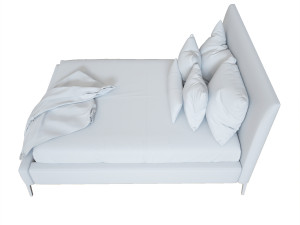 andes deco upholstered bed Modelo 3D