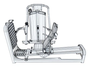 leg extension machine 3D Model