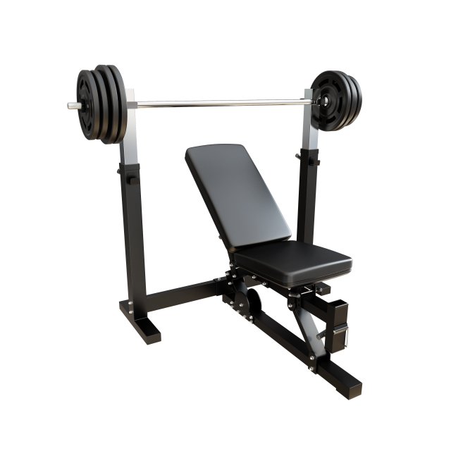 incline bench press 3D Model .c4d .max .obj .3ds .fbx .stl .blend 