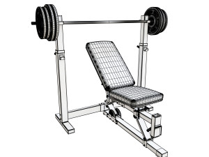 incline bench press 3D Model