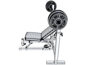 incline bench press 3D Model