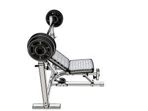 incline bench press 3D Model