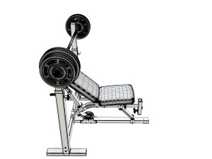 上斜卧推 3D 模型