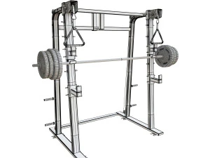 media rejilla para sentadillas Modelo 3D