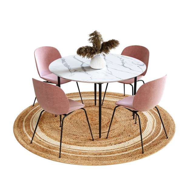 dining set 3D Model .c4d .max .obj .3ds .fbx .stl .blend 