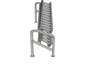 ensemble d'halt&egrave;res Modèle 3D