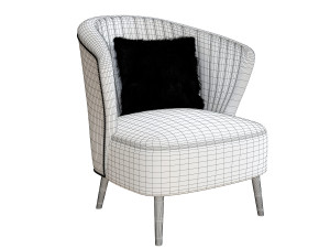 classical armchair Model 3D