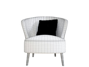classical armchair Model 3D