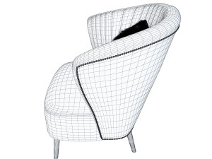 classical armchair Model 3D