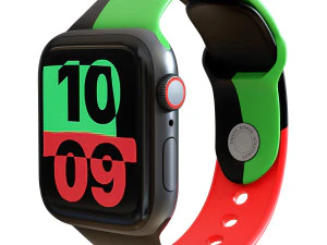 apple watch seri 6 tali jam olahraga unity hitam Model 3D