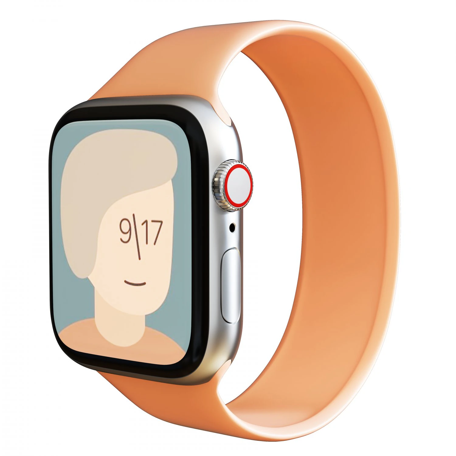 apple watch series 6 kumquat solo loop 3D Model .c4d .max .obj .3ds .fbx .stl .blend 