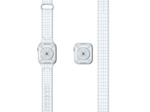 apple watch series 6 red sport band 3D-Modell