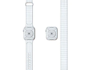 apple watch series 6 red sport band 3D Model