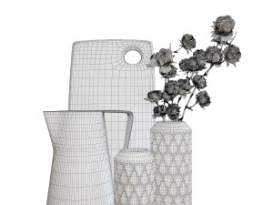 decorative kitchen accessories set 3D Model