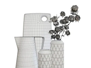 conjunto de accesorios decorativos de cocina Modelo 3D