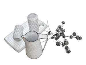 conjunto de accesorios decorativos de cocina Modelo 3D