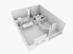 house with architecture drawing sheet 3D Model