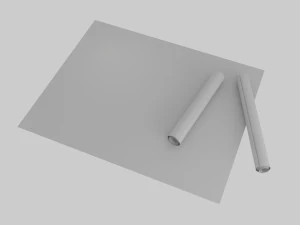 house with architecture drawing sheet 3D Model