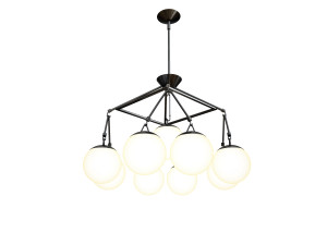 hooked globe chandelier Model 3D