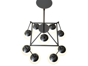 hooked globe chandelier Model 3D